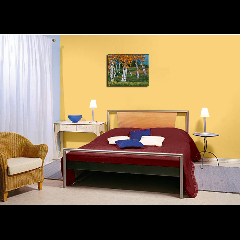 Painting titled 'Aspen landscape' by Monica Fallini