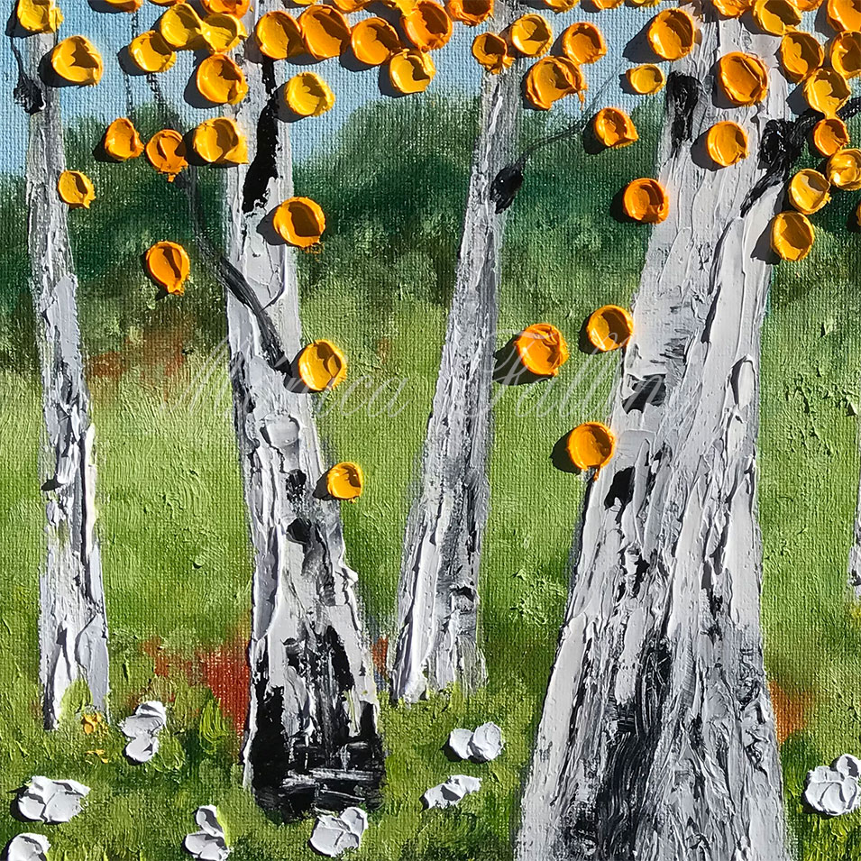 Painting titled 'Aspen landscape' by Monica Fallini