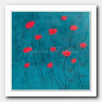 Red Poppies in a turquoise dream