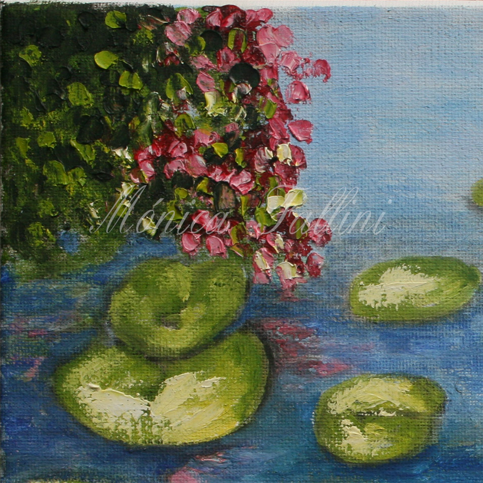 Painting titled 'Lily pad' by Monica Fallini