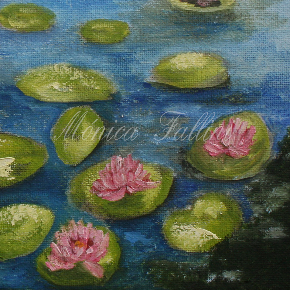 Painting titled 'Lily pad' by Monica Fallini