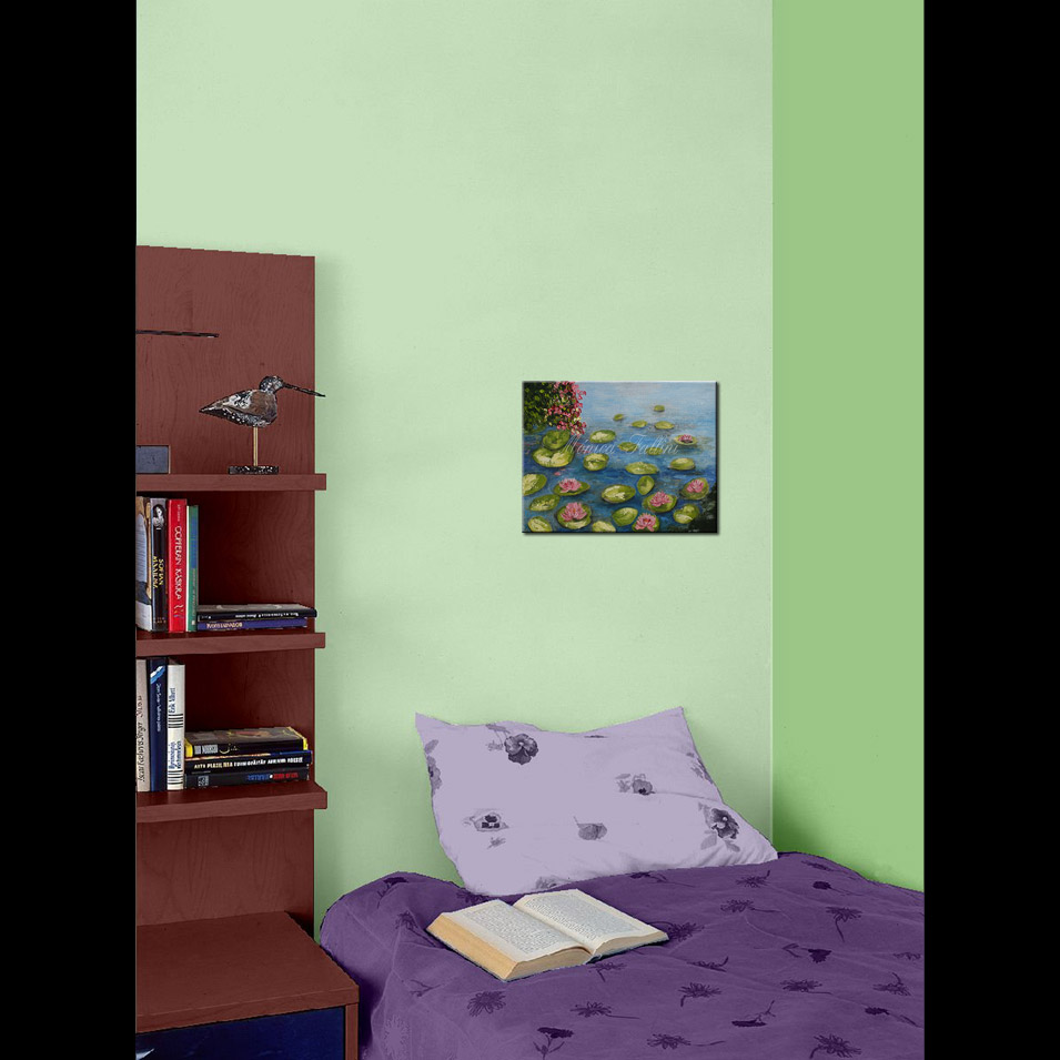 Painting titled 'Lily pad' by Monica Fallini