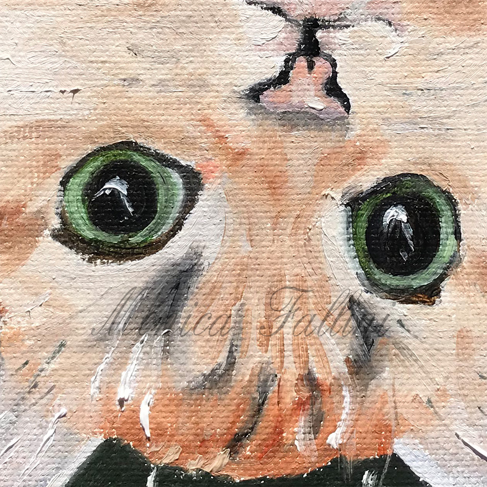 Painting titled 'Playful kitten' by Monica Fallini