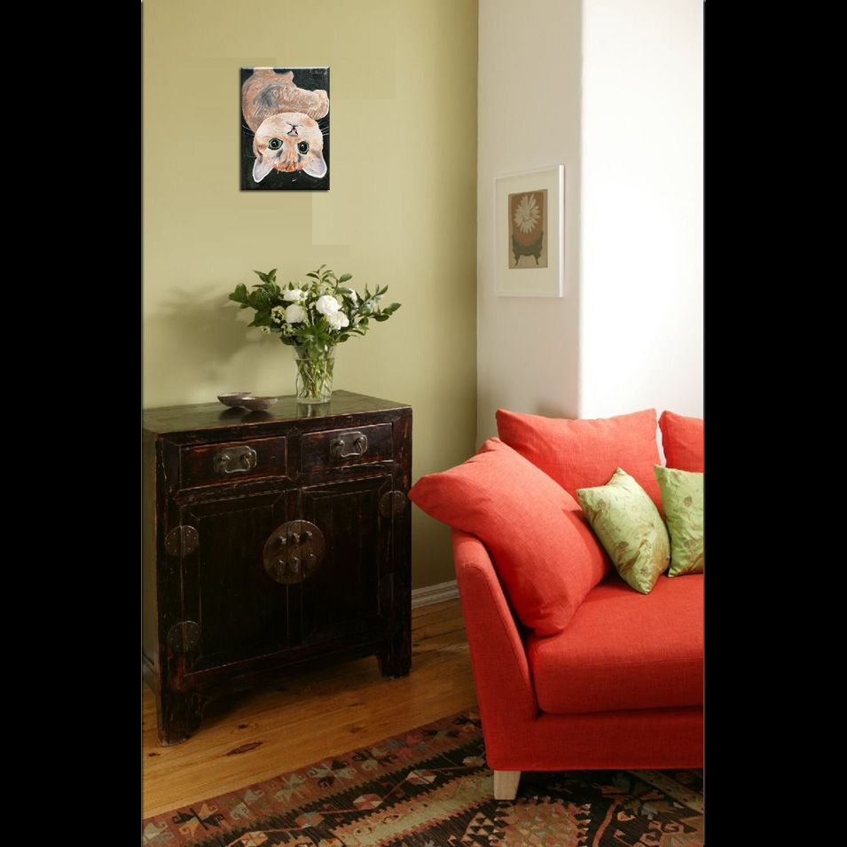 Painting titled 'Playful kitten' by Monica Fallini