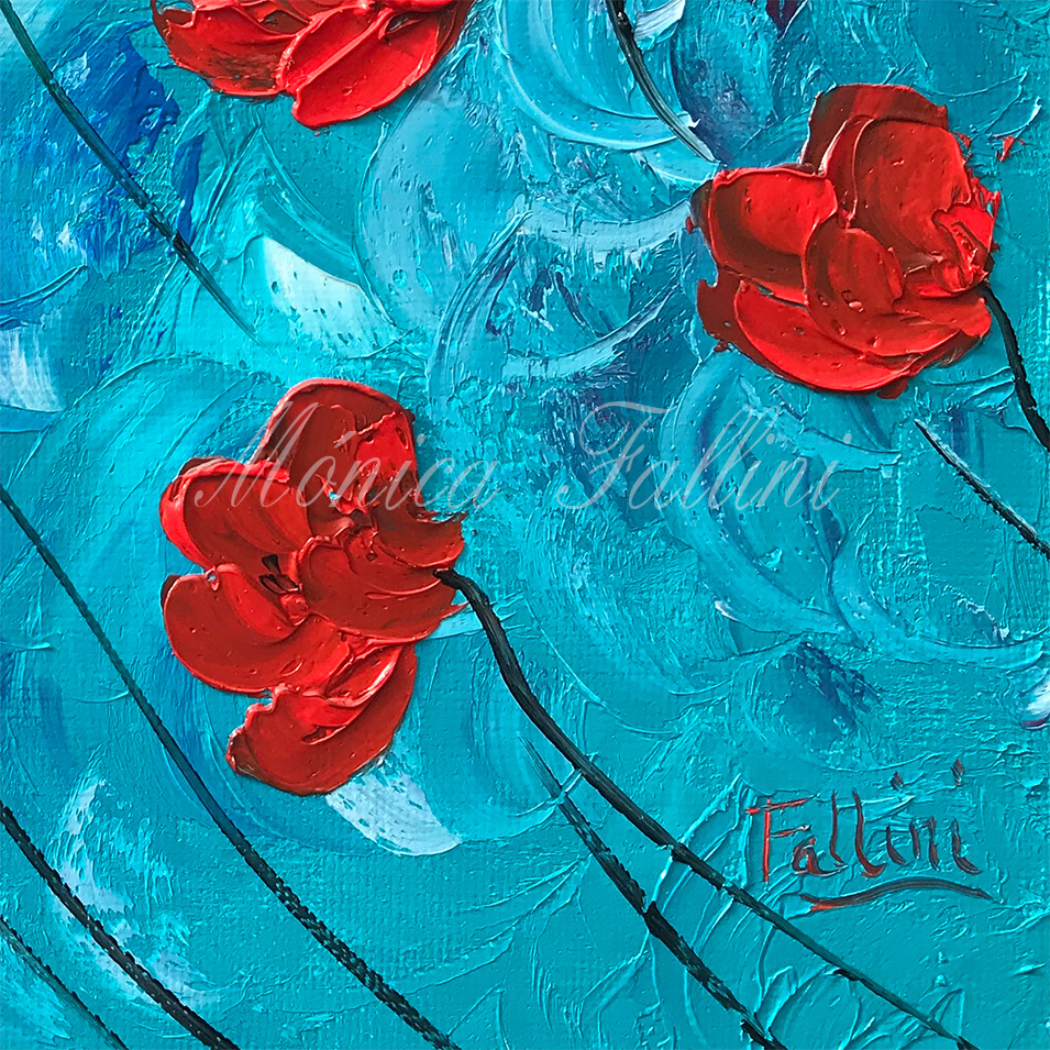 Painting titled 'Spring, windy days' by Monica Fallini
