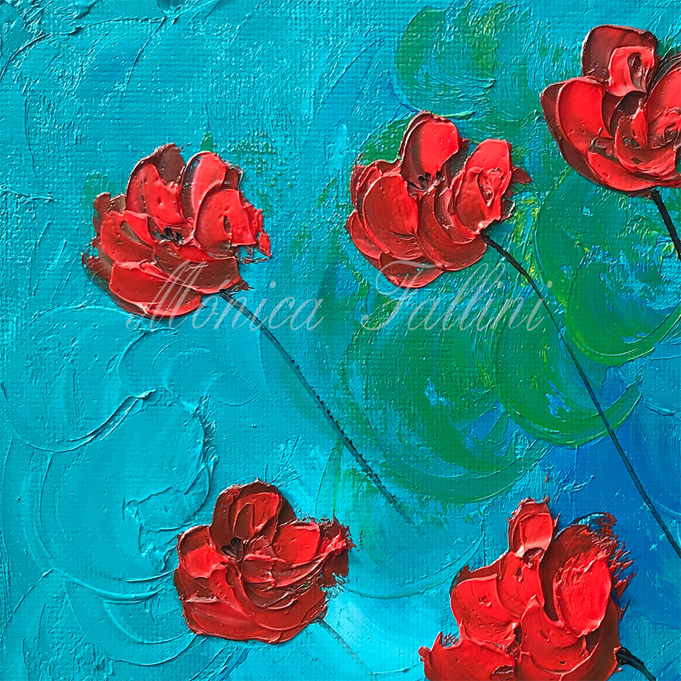 Painting titled 'Spring, windy days' by Monica Fallini