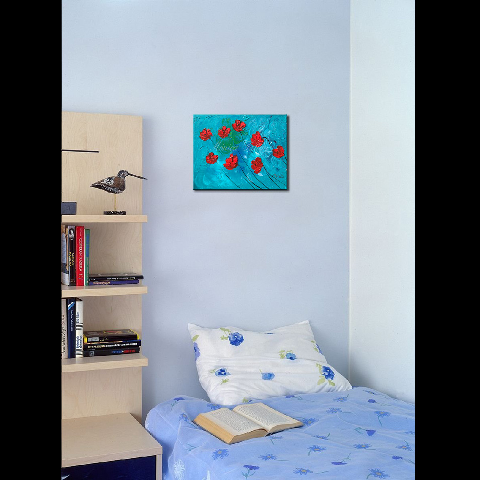 Painting titled 'Spring, windy days' by Monica Fallini