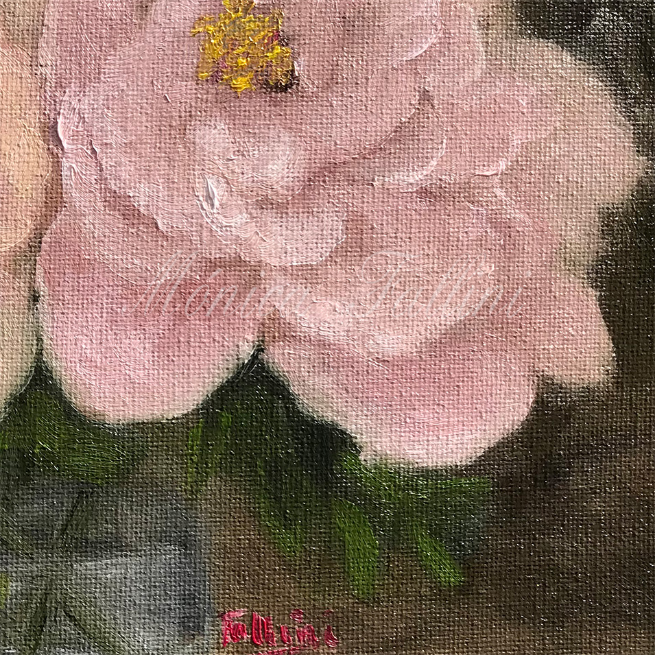 Painting titled 'Study of Peonies' by Monica Fallini