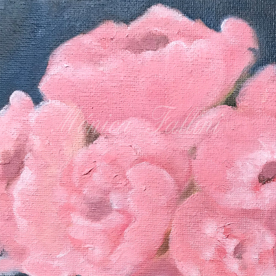 Painting titled 'An arrangement of Peonies' by Monica Fallini