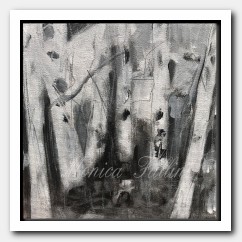 Aspen trees, abstract study in black & white