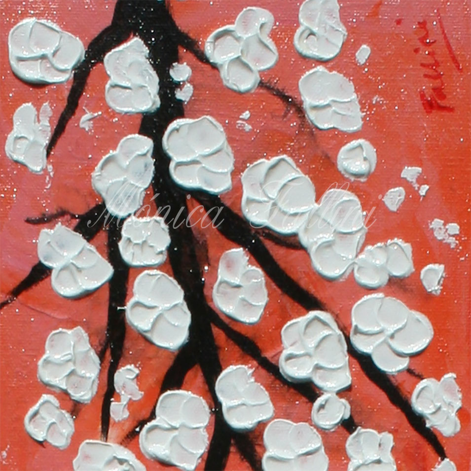 Painting titled 'Sakura dreams' by Monica Fallini