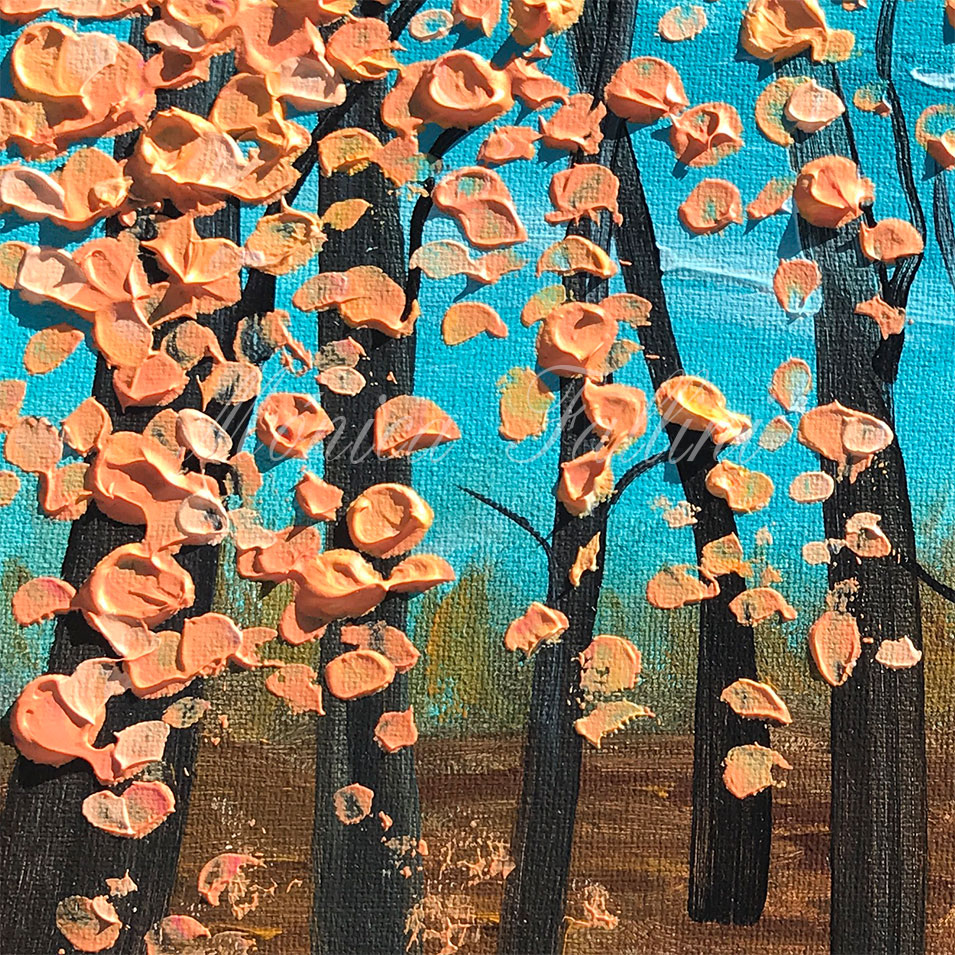 Painting titled 'Autumn trees' by Monica Fallini