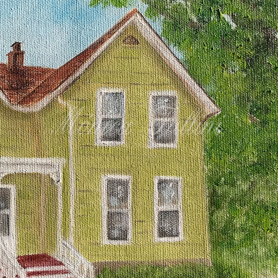 Painting titled 'Portrait of a house' by Monica Fallini