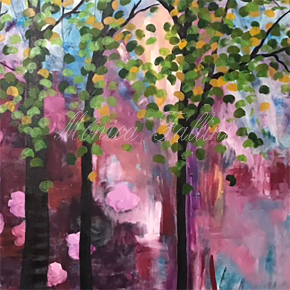 Painting titled 'Foretelling a dream' by Monica Fallini