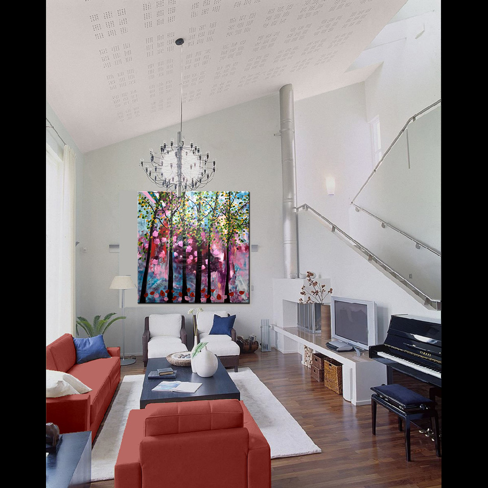 Painting titled 'Foretelling a dream' by Monica Fallini