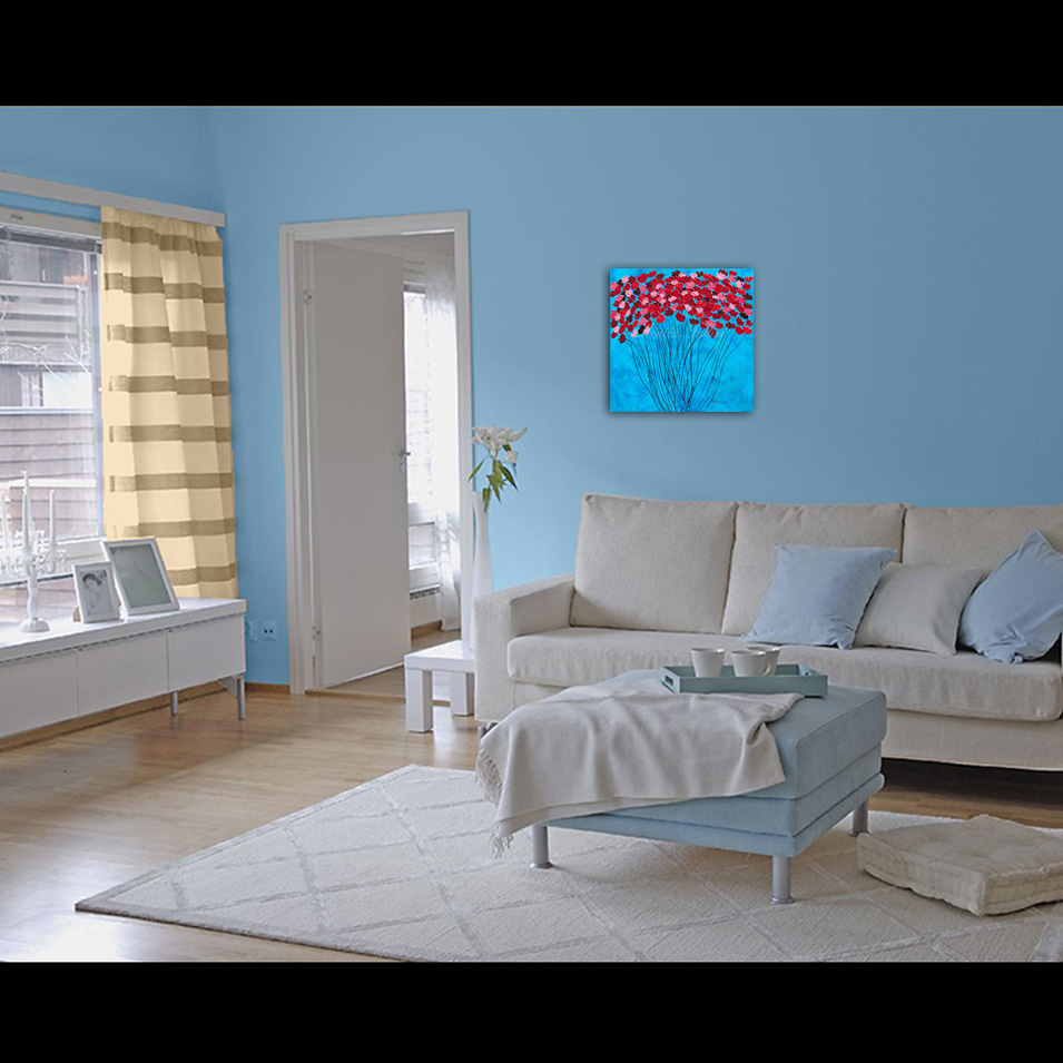 Painting titled 'Poppies in a dream #2' by Monica Fallini