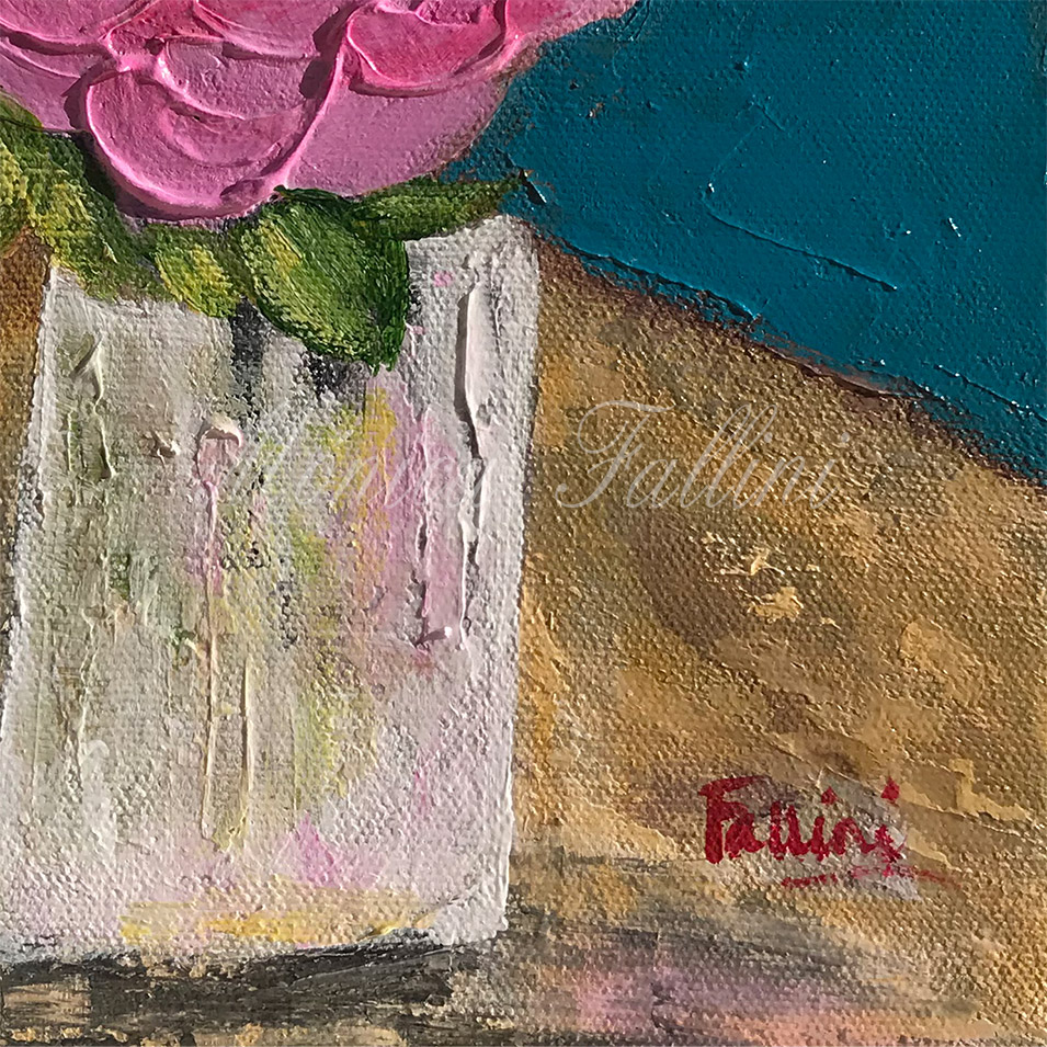 Painting titled 'Two Roses bouquet' by Monica Fallini