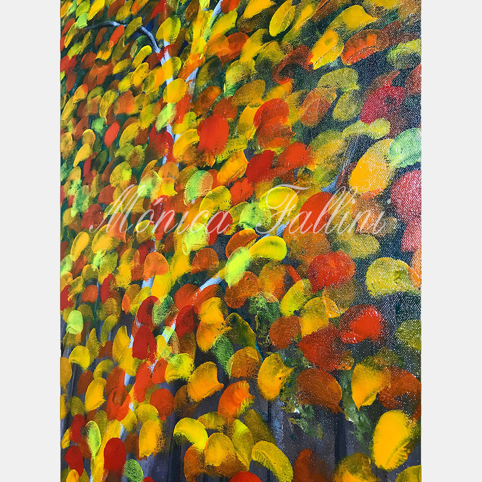 Painting titled 'Let me follow the path of the Violets' by Monica Fallini