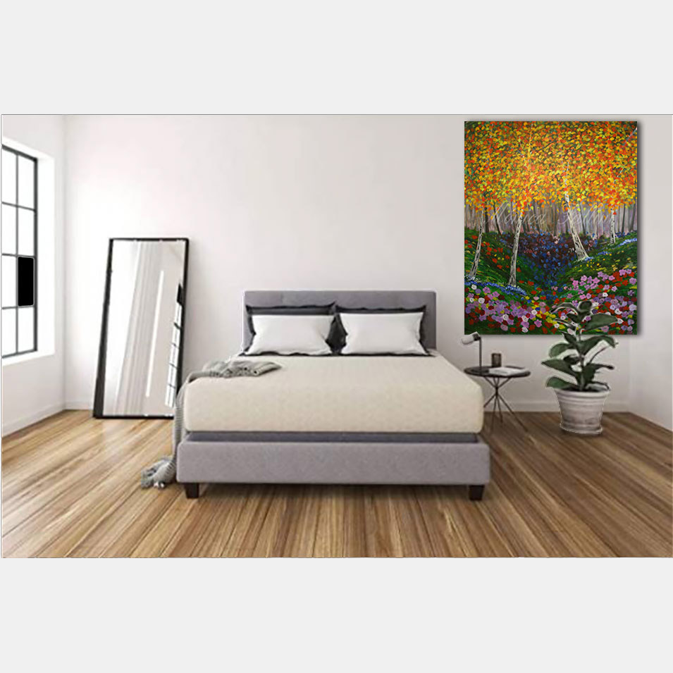 Painting titled 'Let me follow the path of the Violets' by Monica Fallini