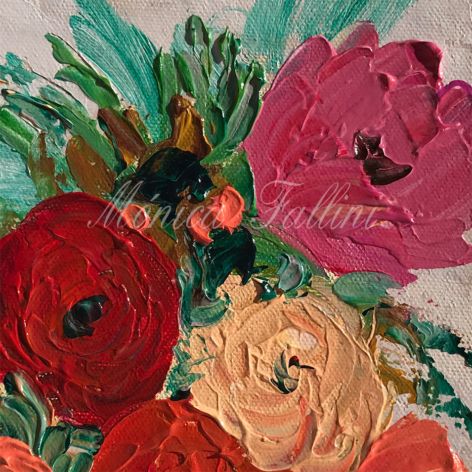 Painting titled 'Splash of colors' by Monica Fallini