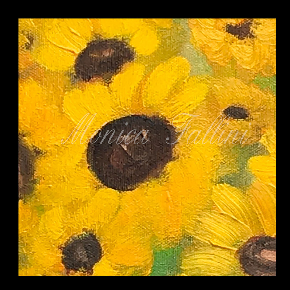 Painting titled 'Sunflowers in Texas #7' by Monica Fallini