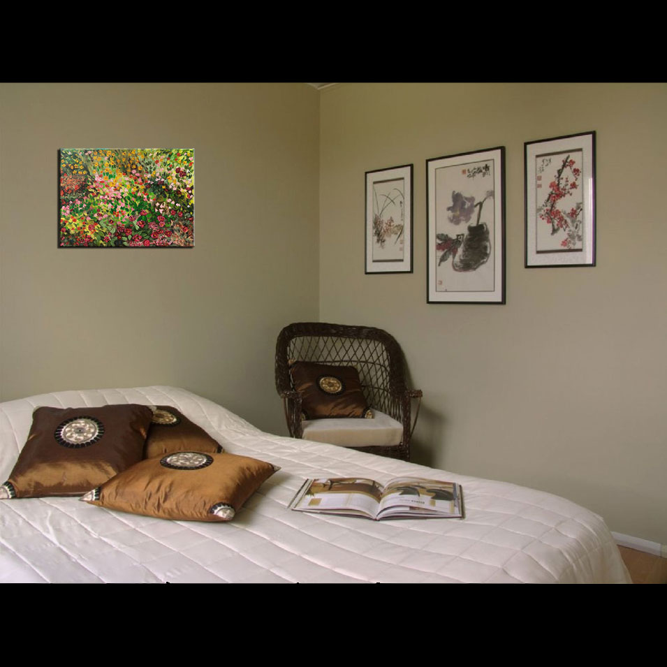 Painting titled 'Wild native garden' by Monica Fallini