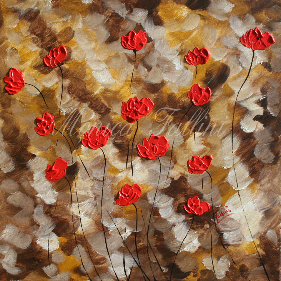 Painting titled 'Earthly thoughts, heavenly dreams' by Monica Fallini