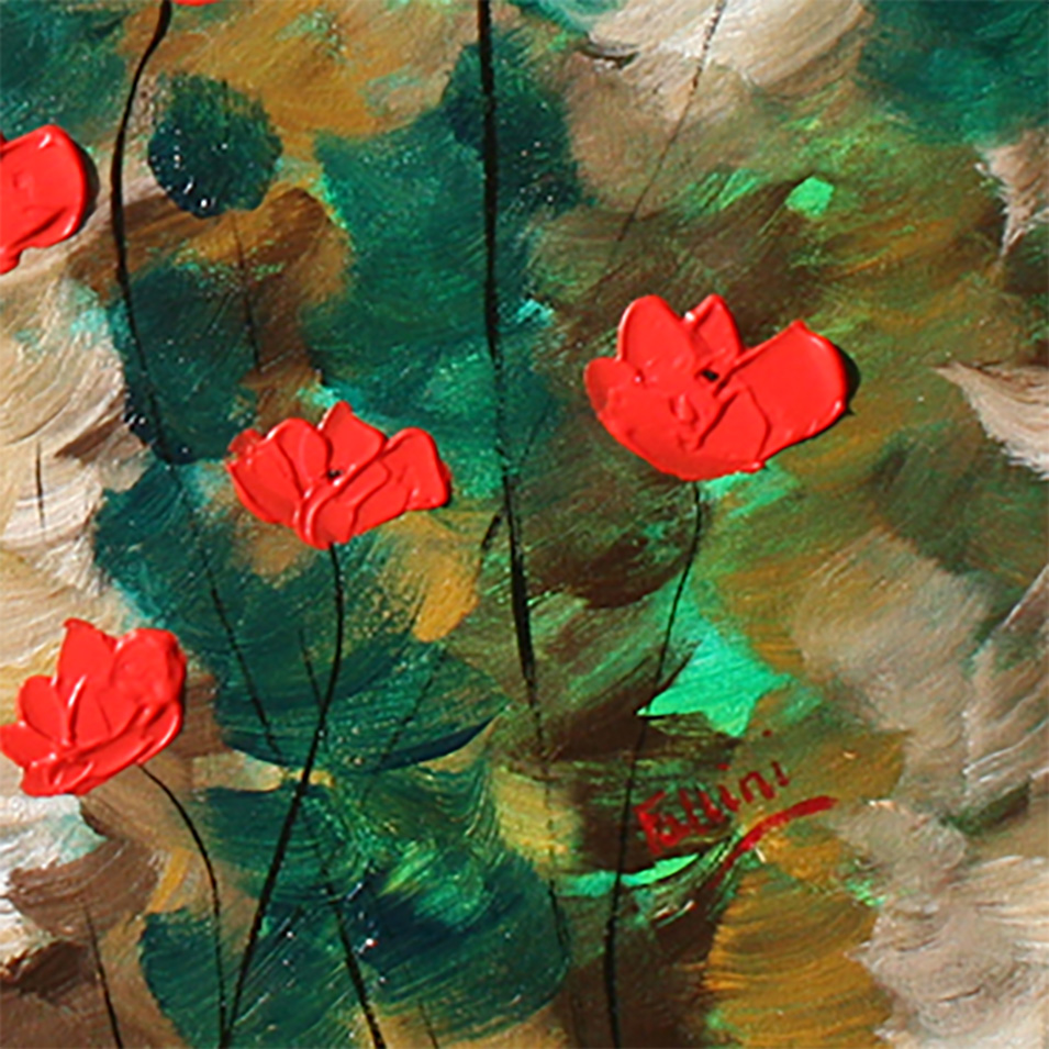 Painting titled 'Only possible in dreams, a walk in the prairie' by Monica Fallini