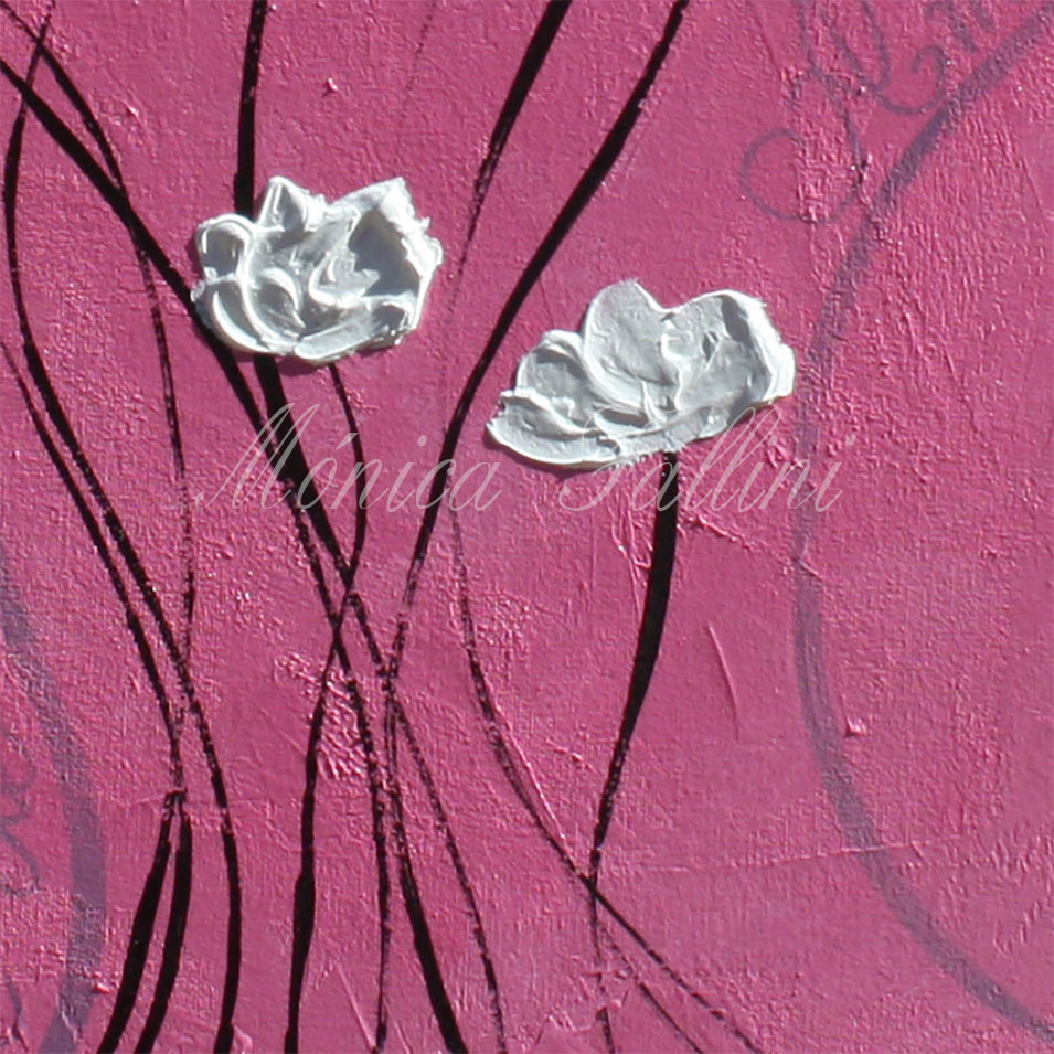 Painting titled 'Poema de Amor, Amapolas Danzantes' by Monica Fallini