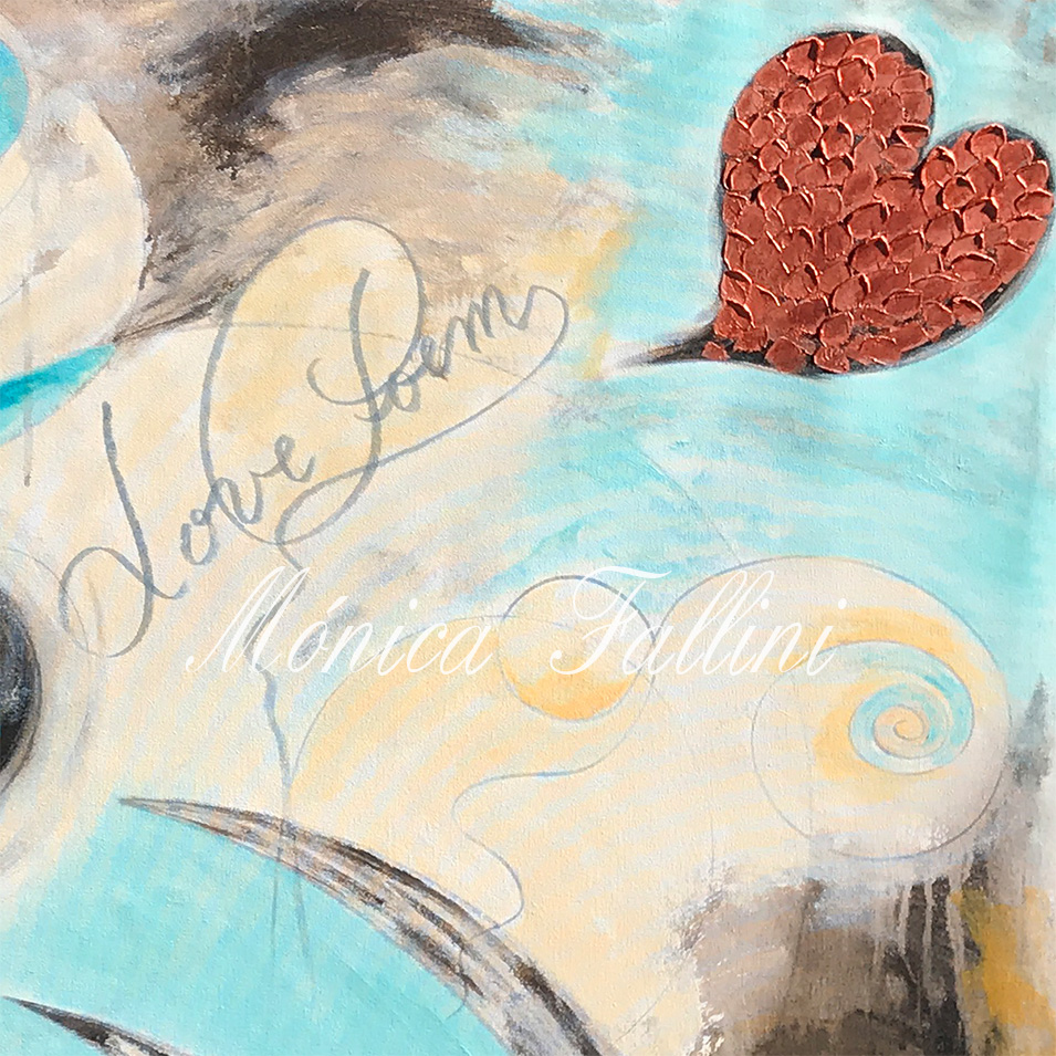 Painting titled 'Love Poem' by Monica Fallini