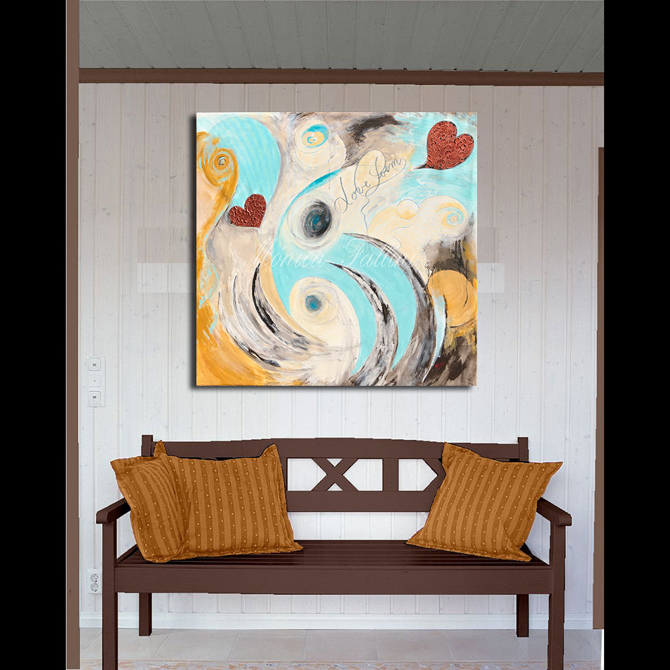 Painting titled 'Love Poem' by Monica Fallini