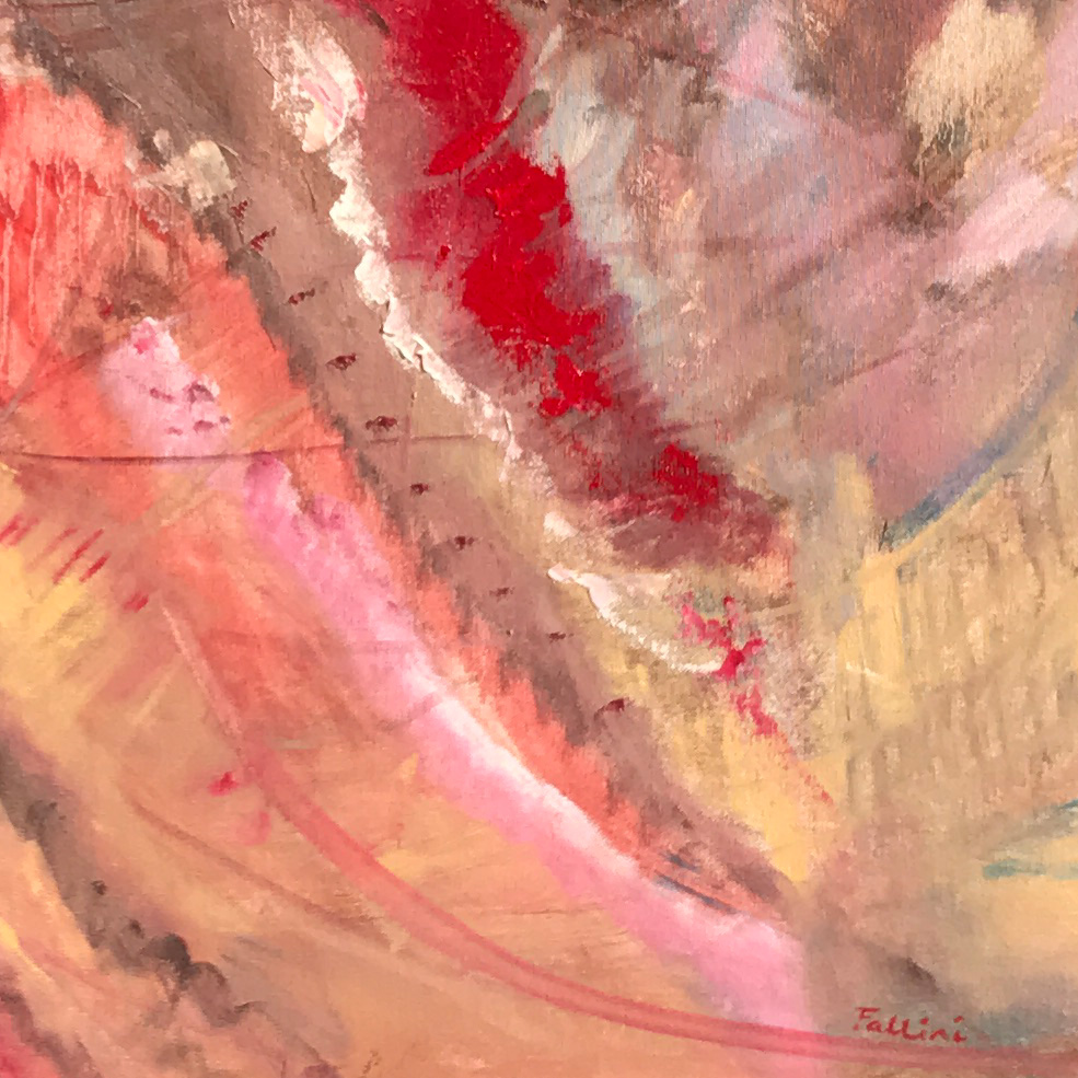 Painting titled 'Waterfalls in June' by Monica Fallini