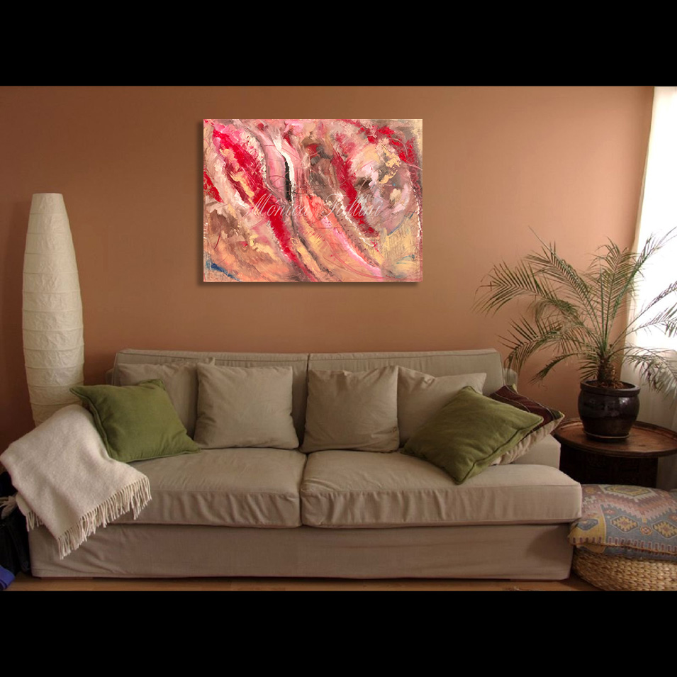 Painting titled 'Waterfalls in June' by Monica Fallini
