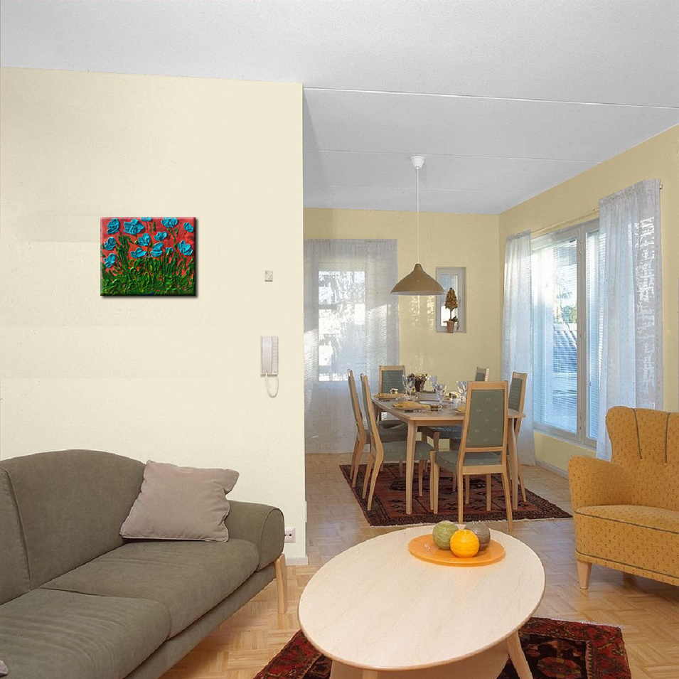 Painting titled 'Poppies in a group' by Monica Fallini