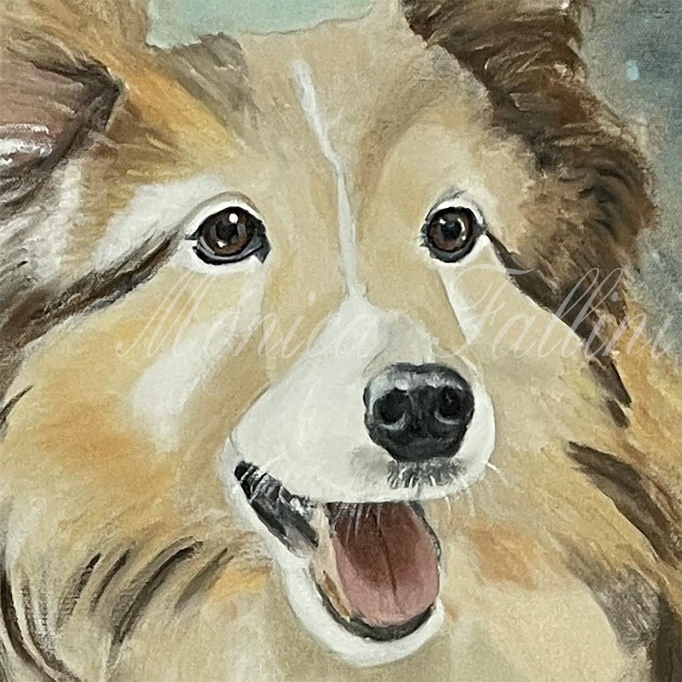 Painting titled 'Tiffany's portrait' by Monica Fallini