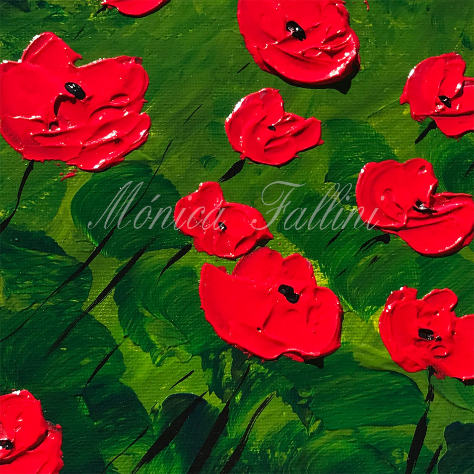 Painting titled 'Spring breeze in the garden' by Monica Fallini