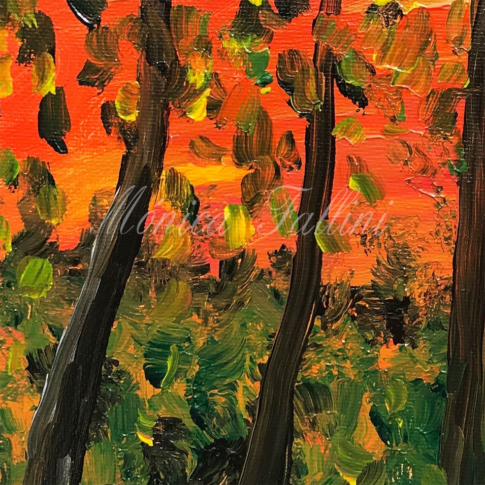 Painting titled 'At sunset' by Monica Fallini