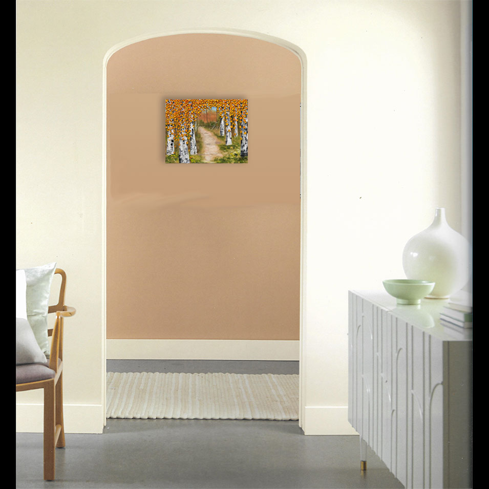 Painting titled 'Aspen melody #2' by Monica Fallini