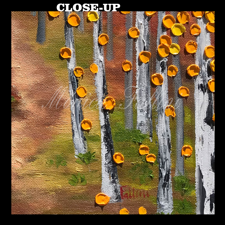 Painting titled 'Aspen Melody #3' by Monica Fallini