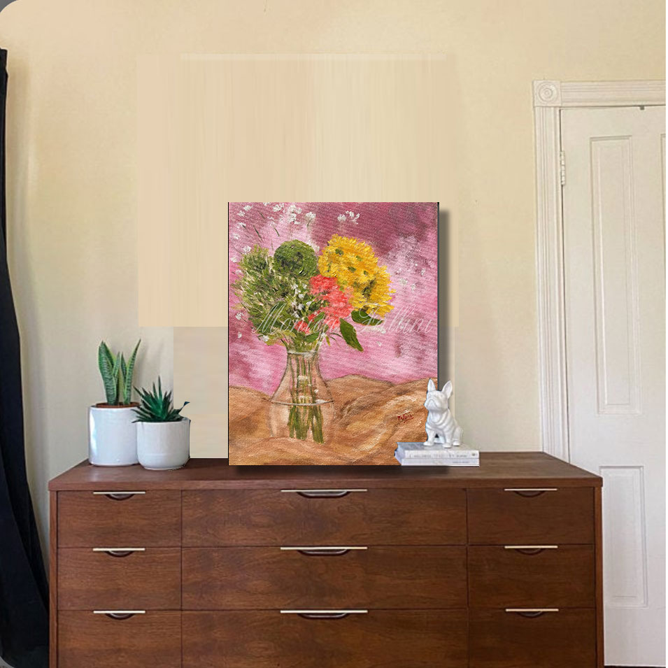 Painting titled 'Waiting' by Monica Fallini