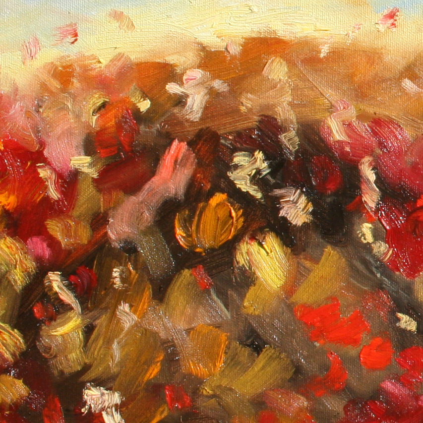 Painting titled 'In the wild garden' by Monica Fallini