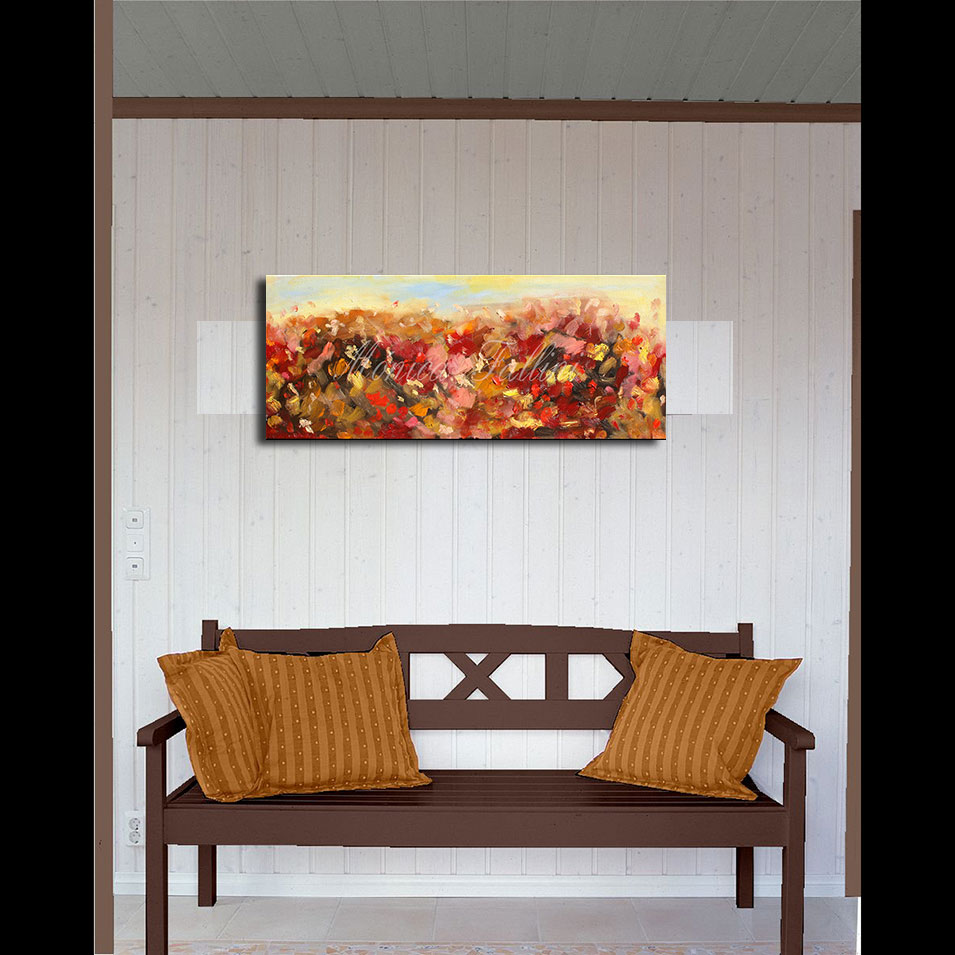 Painting titled 'In the wild garden' by Monica Fallini