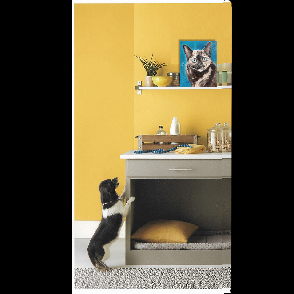 Painting titled 'Portrait of Tortoiseshell cat.' by Monica Fallini