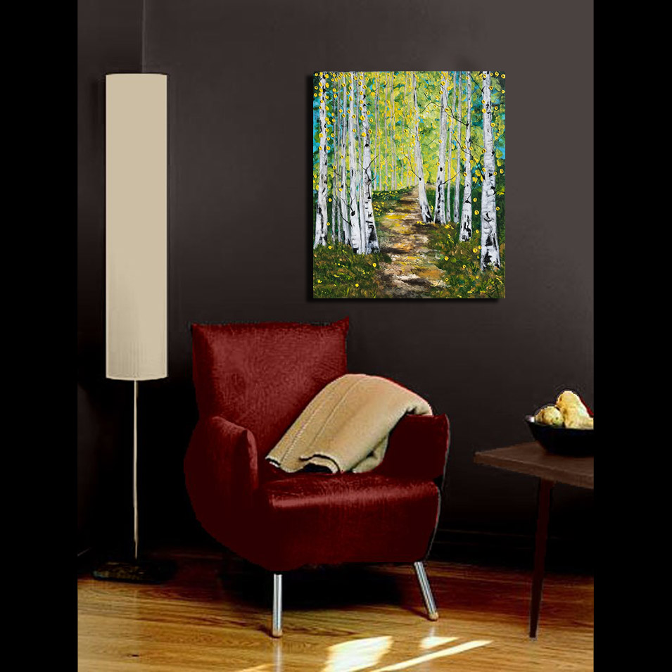 Painting titled 'Morning walk.' by Monica Fallini