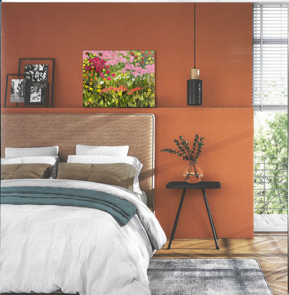 Painting titled 'Memories of Grandmother's garden.' by Monica Fallini