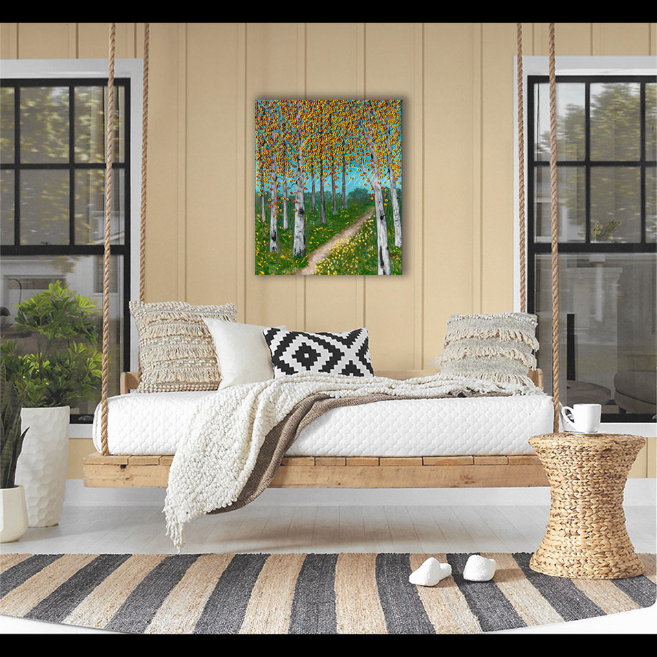 Painting titled 'Waiting for spring.' by Monica Fallini