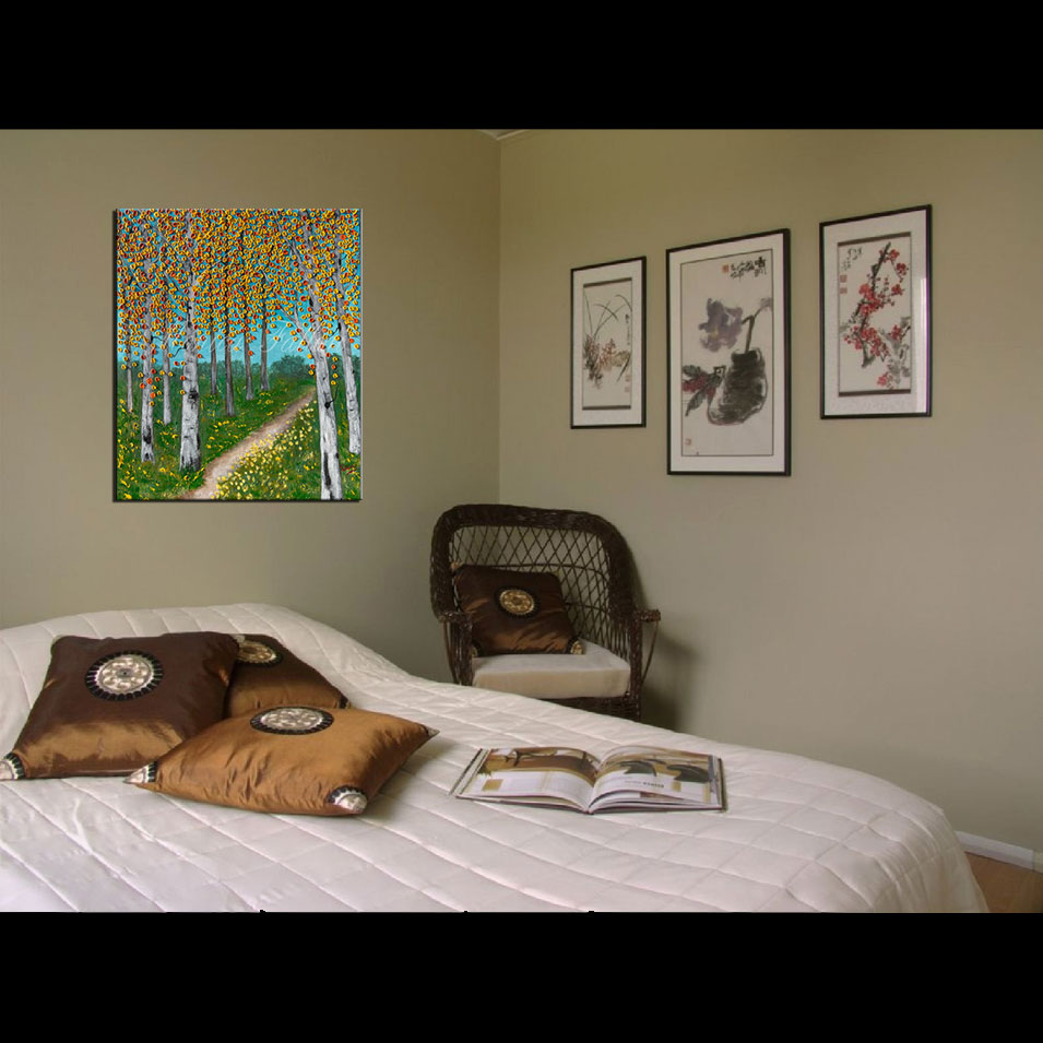 Painting titled 'Waiting for spring.' by Monica Fallini