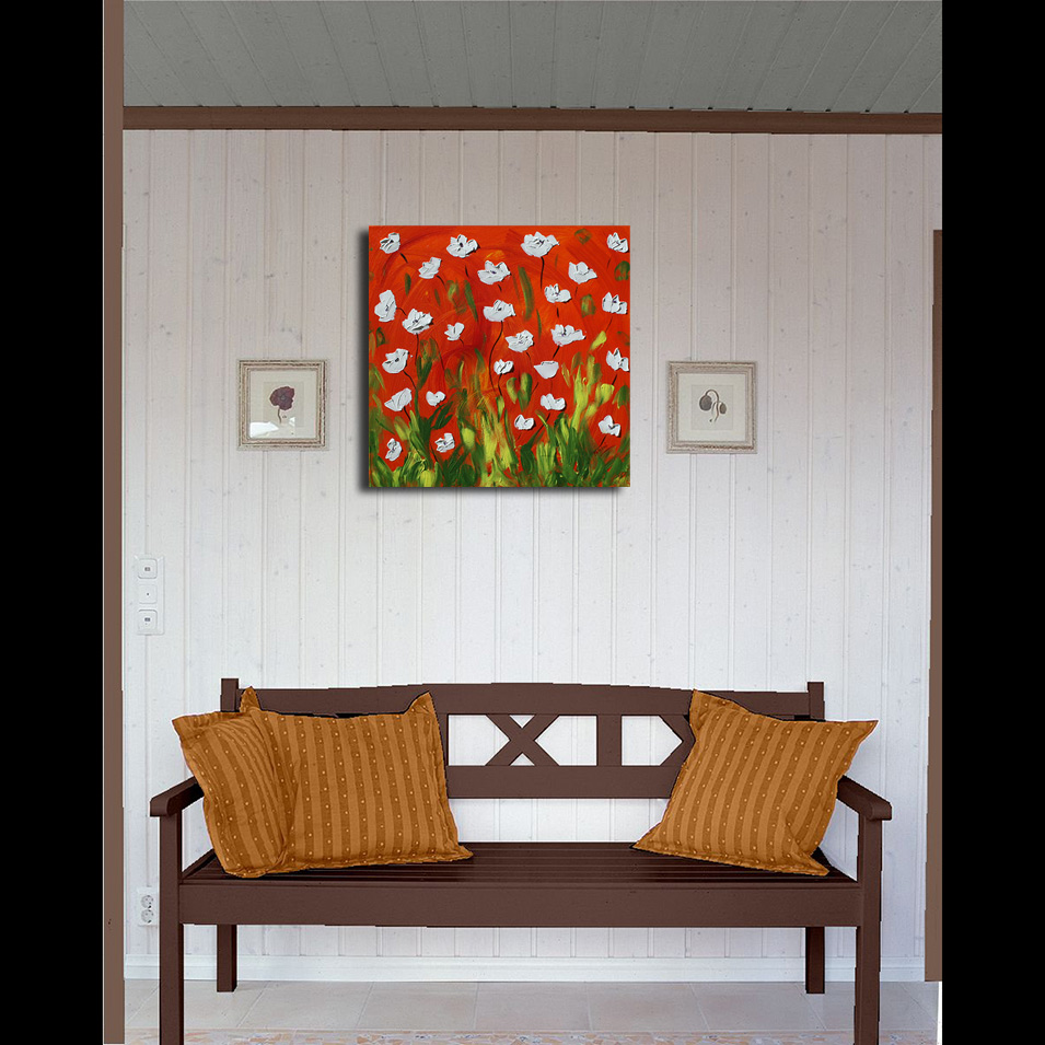Painting titled 'Next to the swamp' by Monica Fallini