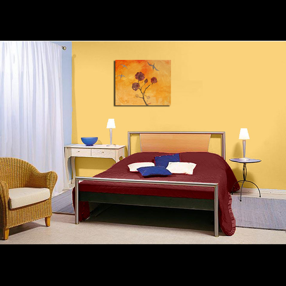 Painting titled 'Donde vuelan las Golondrinas #2' by Monica Fallini
