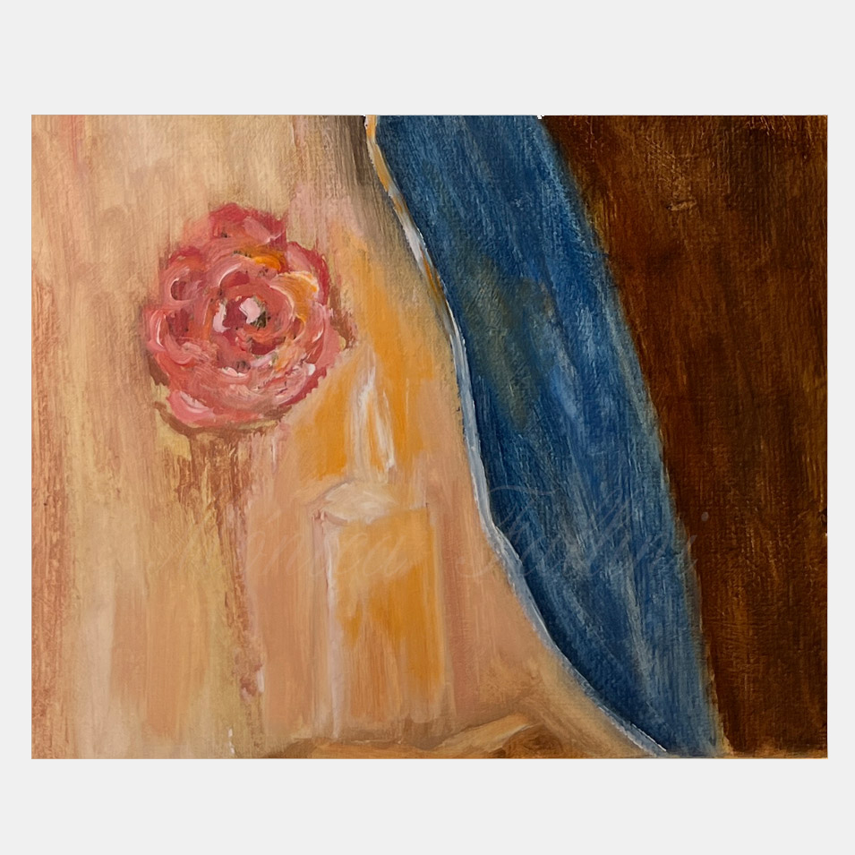 Painting titled 'Our Lady, first study.' by Monica Fallini
